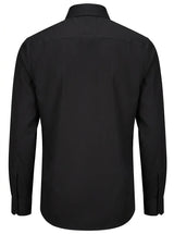 Men's Long Sleeve Button-Down Dress Shirt - Black