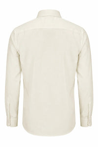 Men's Long Sleeve Button-Down Dress Shirt - Cream