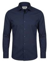 Men's Long Sleeve Button-Down Dress Shirt - Navy