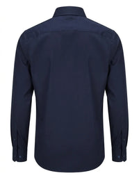 Men's Long Sleeve Button-Down Dress Shirt - Navy
