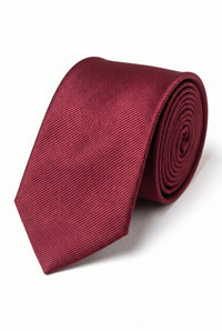 Men’s Maroon Slim 6cm Solid Colour Tie