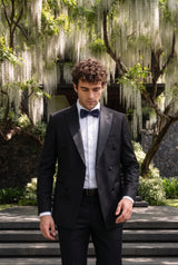 Men’s Navy Satin Bow Tie