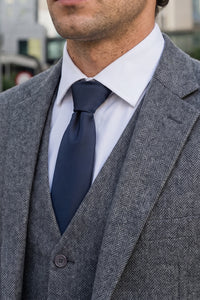 Men’s Navy Slim 6cm Solid Colour Tie