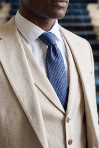 Men’s Navy Textured Woven Tie