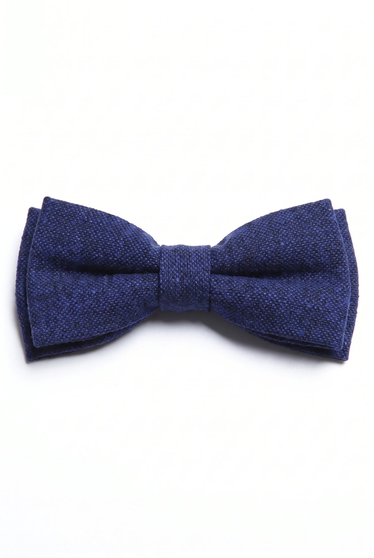 Men’s Navy Tweed Wool Blend Bow Tie