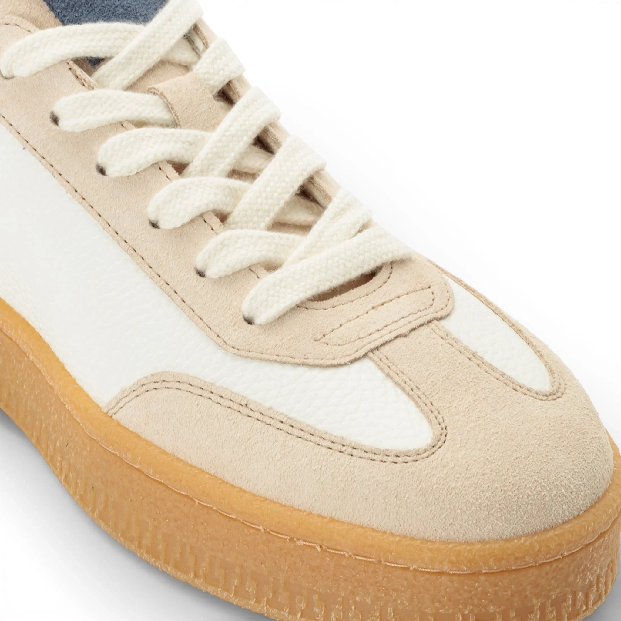 Men's Off White Leather Red Stripe Sneakers