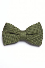 Men’s Olive Green Knitted Bow Tie