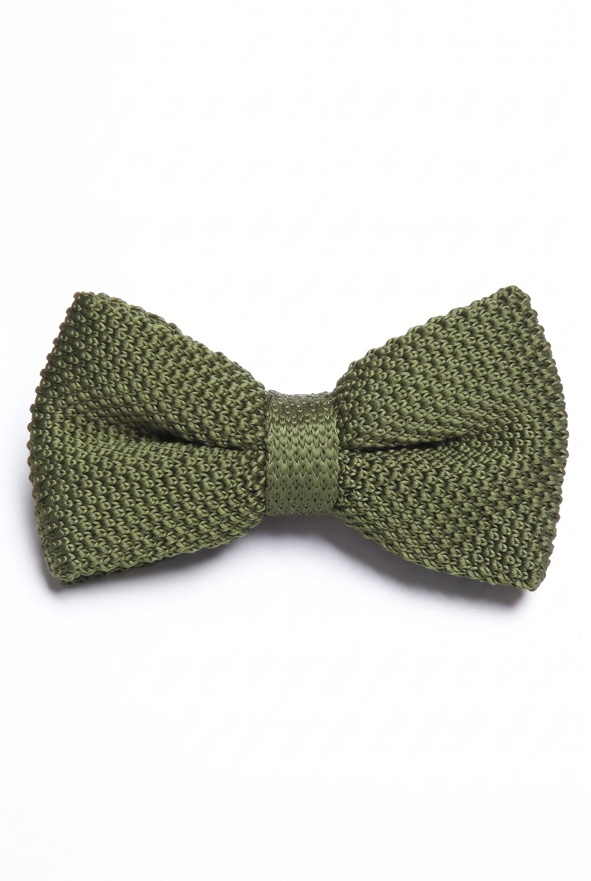Men’s Olive Green Knitted Bow Tie