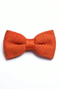 Men’s Orange Knitted Bow Tie
