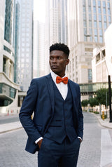 Men’s Orange Knitted Bow Tie