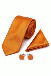 Men’s Orange Tie Set