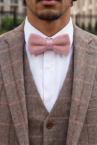 Men’s Pink Knitted Bow Tie
