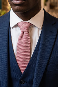 Men’s Pink Knitted Tie