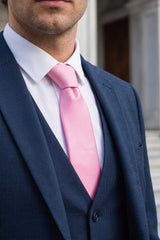 Men’s Pink Slim 6cm Solid Colour Tie