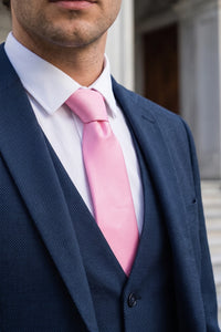 Men’s Pink Slim 6cm Solid Colour Tie