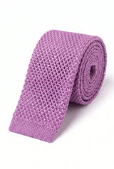 Men’s Purple Knitted Polyester Tie