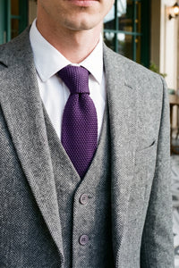 Men’s Purple Knitted Tie