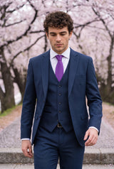 Men’s Purple Slim 6cm Solid Colour Tie