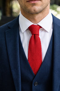 Men’s Red Knitted Tie