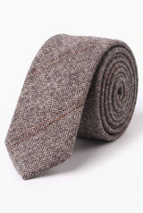 Men’s Red Wool Blend Tweed Tie