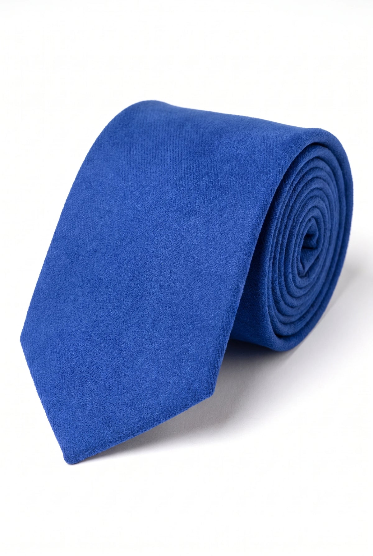 Men’s Royal Blue Suede-Finish Tie