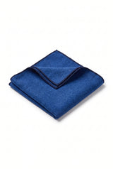 Men’s Royal Blue Tweed Wool Blend Pocket Square