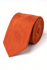 Men’s Rust Suede-Finish Tie
