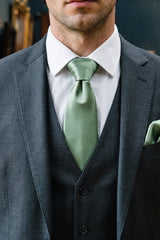 Men’s Sage Green Tie Set