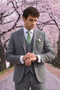 Men’s Sage Green Tie Set