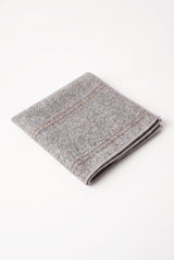 Men’s Silver Tweed Pocket Square