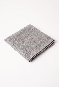 Men’s Silver Tweed Pocket Square