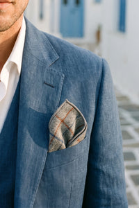 Men’s Silver Tweed Pocket Square