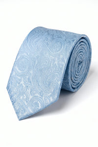Men’s Sky Blue Paisley Tie Gift Set
