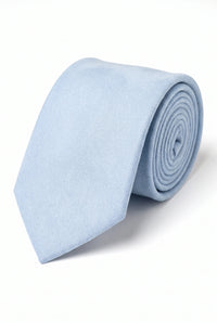 Men’s Sky Blue Suede-Finish Tie