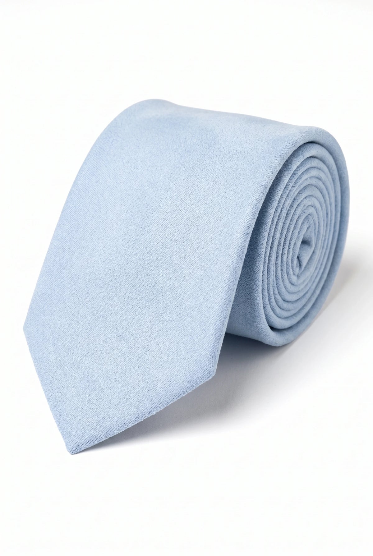 Men’s Sky Blue Suede-Finish Tie