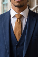 Men’s Tan Suede-Finish Tie