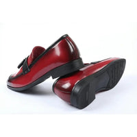 Men's Tassel High-Gloss Slip-On Loafers