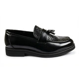 Men's Tassel Lug Sole Textured Loafers
