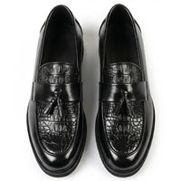 Men's Tassel Lug Sole Textured Loafers