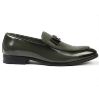 Men's Textured Front Iconic Buckle Bow Loafers
