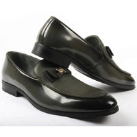 Men's Textured Front Iconic Buckle Bow Loafers
