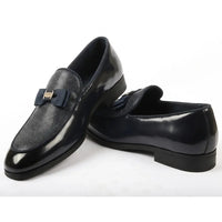 Men's Textured Front Iconic Buckle Bow Loafers