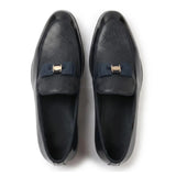 Men's Textured Front Iconic Buckle Bow Loafers