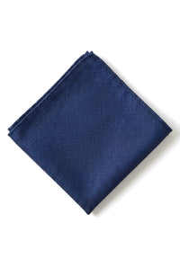 Men's Tie Pocket Sqaure Set Formal Solid Necktie - Navy