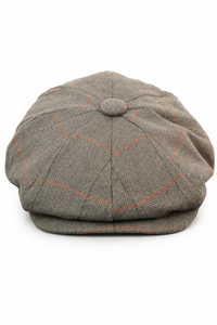 Mens Tweed Check Peaky Blinders Cap