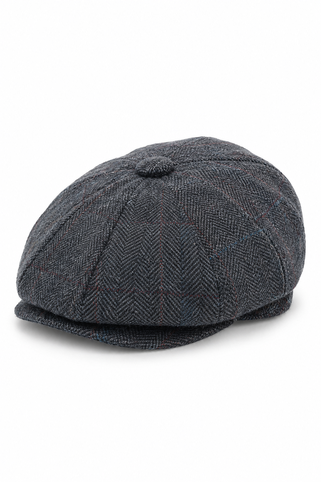 Mens Tweed Check Peaky Blinders Cap