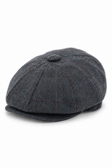 Mens Tweed Check Peaky Blinders Cap