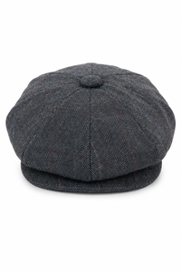 Mens Tweed Check Peaky Blinders Cap