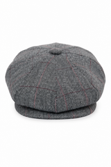 Mens Tweed Check Peaky Blinders Cap