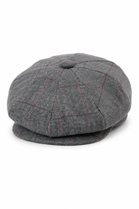 Mens Tweed Check Peaky Blinders Cap